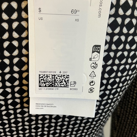 COS SECOND-SKIN LONG-SLEEVED TOP NWT - Picture 6 of 8